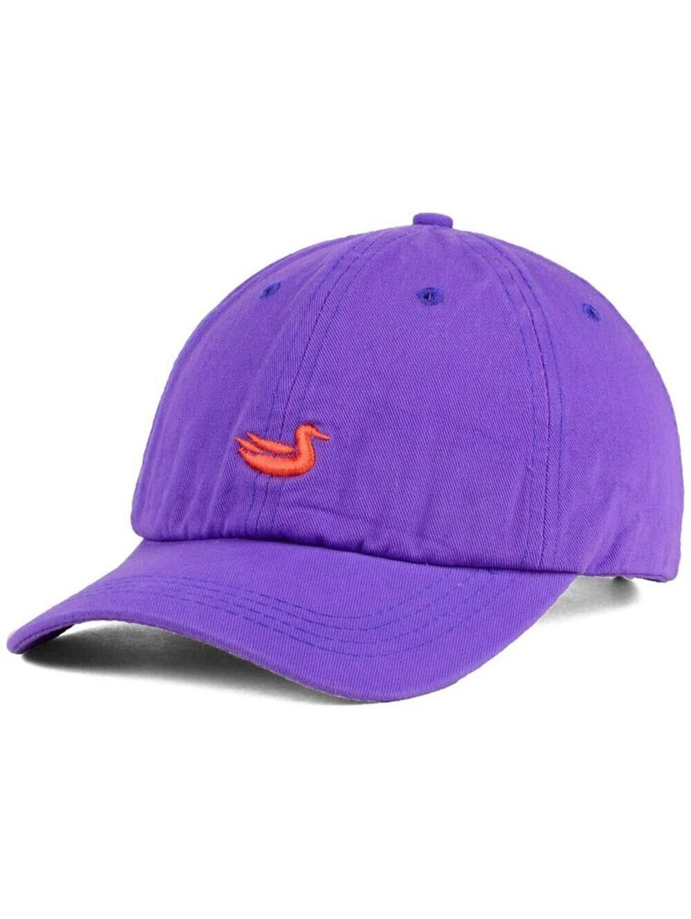 NWT Southern Marsh Signature Hat Leather Belted Strapback Cap Purple & Orange